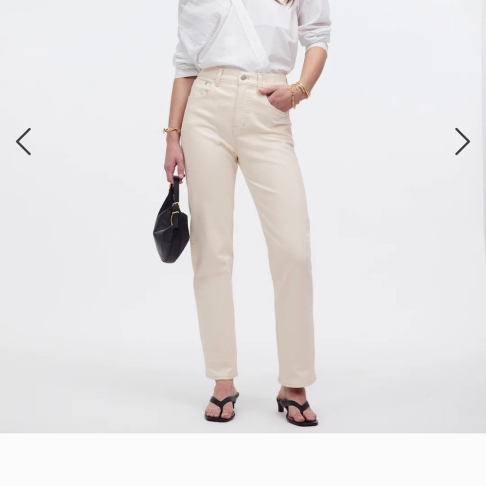 Madewell Straight-Leg Jeans in Cream
